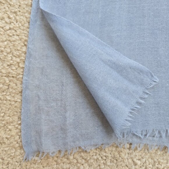 Large Lightweight Cashmere Scarf/Shawl/Wrap Blue - Picture 5 of 13